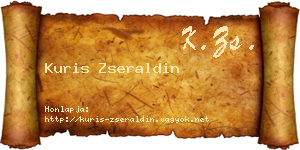 Kuris Zseraldin névjegykártya